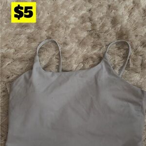 Avia Light Gray Spaghetti Strap Crop Top